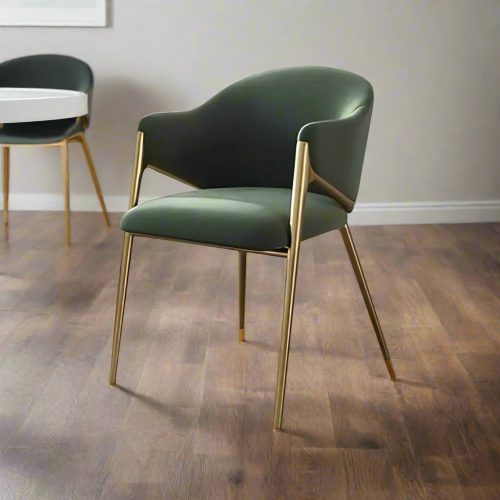 Green Luxury Postmodern Minimalist Set of 2 Dining Chairs for Home Interior