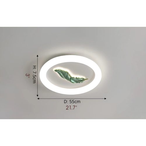 Green Modern Round Ceiling Light For Bedroom