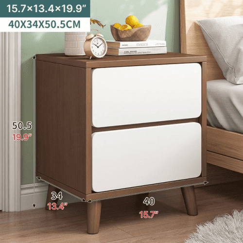 Nordic Wooden Bedside Table Of Drawers For Bedroom image | luxury furniture | luxury tables | wooden tables | luxury decor