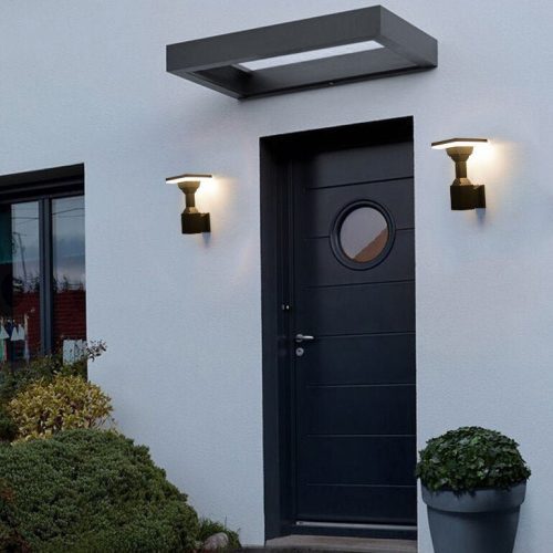 MIRODEMI® Creative Black Outdoor Waterproof LED Wall Lamp For Balcony, Courtyard, Porch W5.9*H10.2