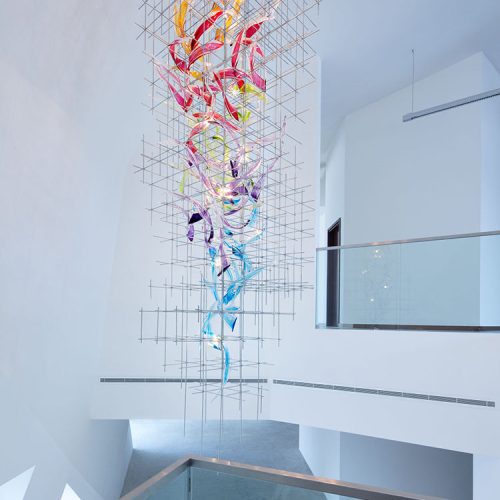 MIRODEMI® La Roquette-sur-Siagne | Colourful Modern Glass Chandelier W47.2x47.2x118.1" / W120xD120xH300cm