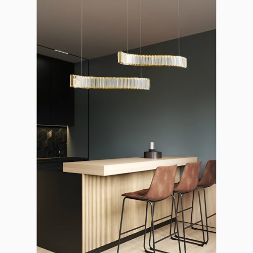 Induno Olona Modern Crystal S shaped LED Chandelier for Magical Living Room Bedroom Study