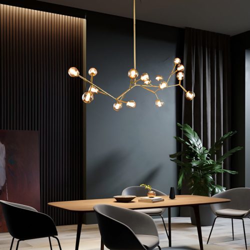 Ischia Luxury Modern Molecular Shaped Chandelier for Living Room Kitchen Dining Room