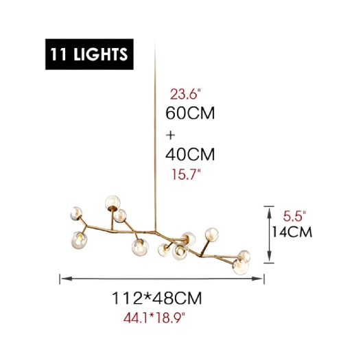 Ischia Luxury Molecular Shaped Chandelier for Living Room Kitchen Dining Room Scheme