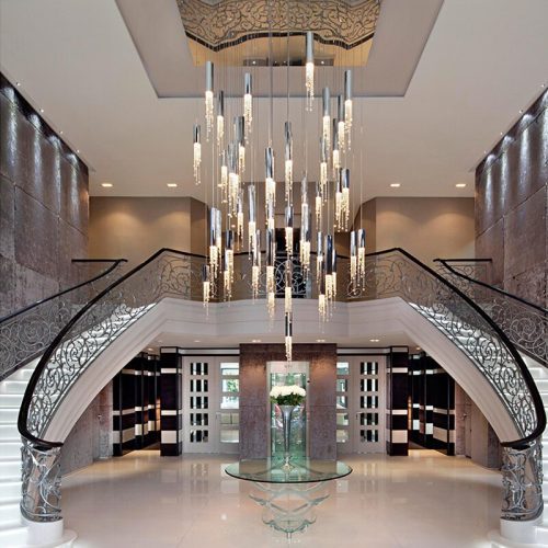 Large modern chandelier for staircase lobby hallway crystal lamp Luxury hanging cristal light fixtuer home decor 1 d3970e1a 6427 4c11 b5ef 04fe90c1a7f0