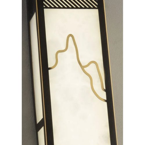 Luxury Black LED Wall Lamp In New Japanese Style For Bedroom