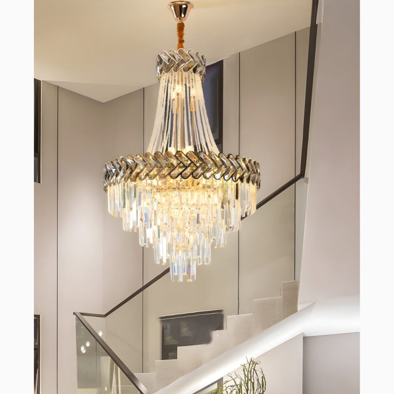 Juan-les-Pins | Big Luxury Crystal Chandelier Opulent Elegance from Mirodemi for Staircase