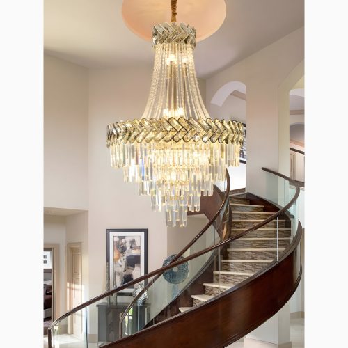 Juan-les-Pins | Big Luxury Crystal Chandelier Opulent Elegance from Mirodemi for Hallway