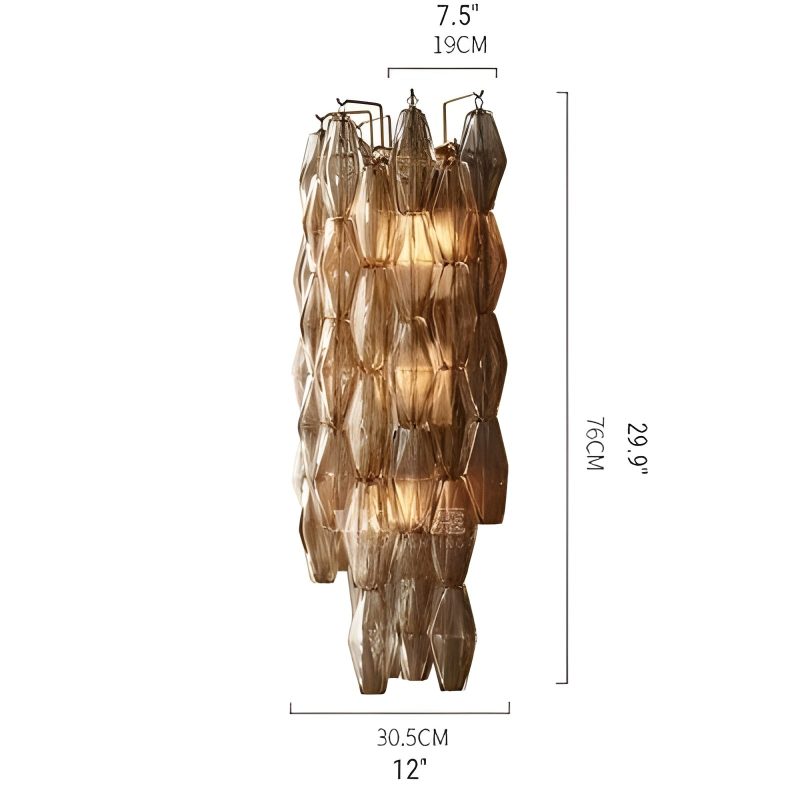 Luxury Crystal Wall Lamp in Decorative Style Size2