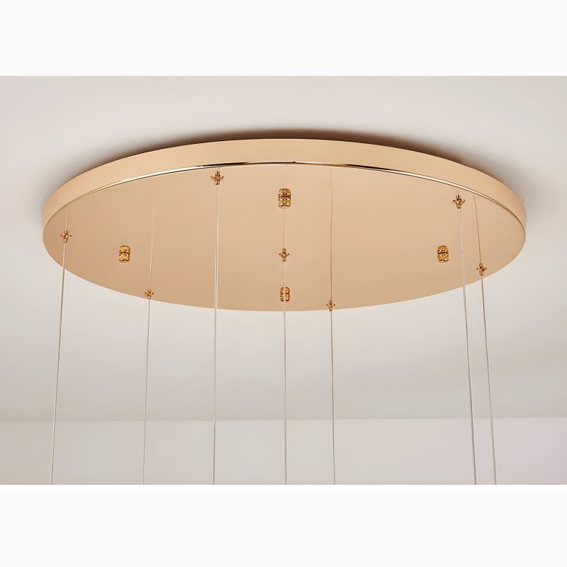 Luxury Gold Ring Pendant Lighting Details