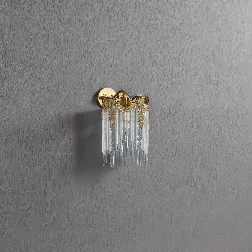 Luxury LED Crystal Wall Lamp In European Style For Living Room