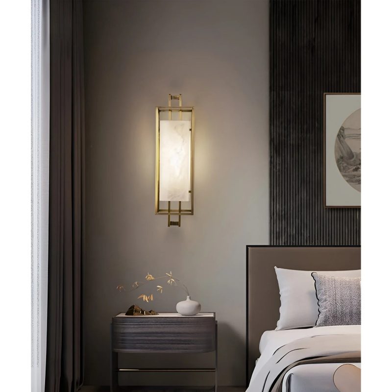 Luxury Marble Lamp In Chinese Style For Bedroom