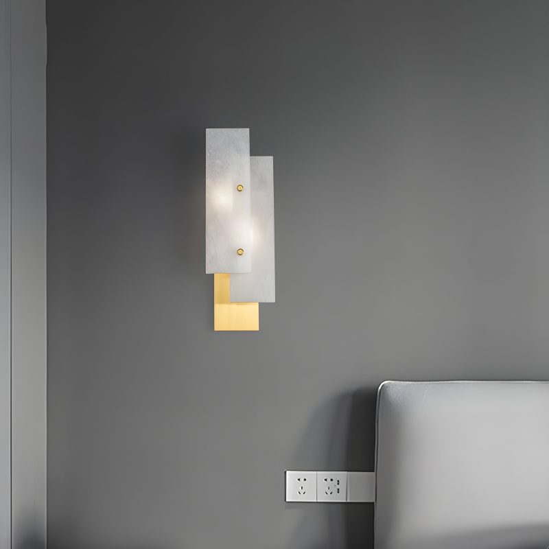 Luxury Marble Wall Lamp in Postmodern Style for Bedroom