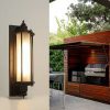 Black|Vintage|Outdoor|Waterproof|Lamp|Wall|Sconce|Courtyard|Balcony