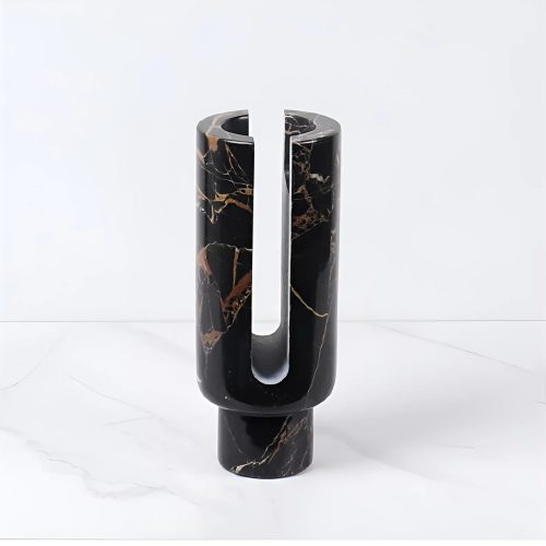 Marble|Vintage|Candle|Holder|Elegant|Portoro|Luxury