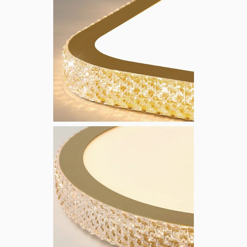 MIRODEMI Abbiategrasso Rectangle Crystal LED Ceiling Lamp