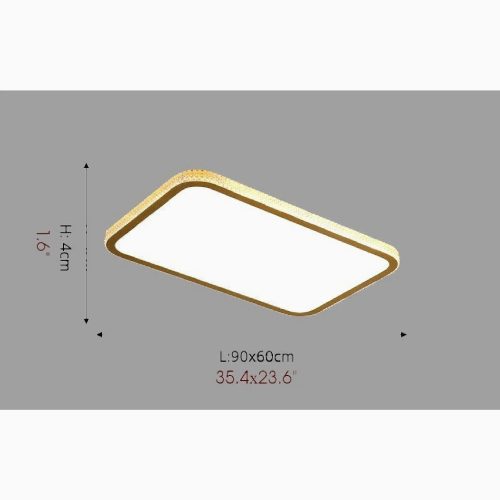 MIRODEMI Abbiategrasso Rectangle Crystal LED Ceiling Light For Office