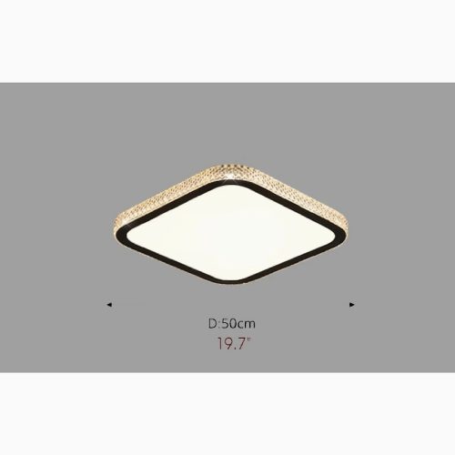 MIRODEMI Abetone Square Crystal LED Ceiling Light