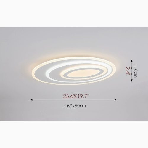 MIRODEMI® Acceglio | Minimalist Oval LED Ceiling Light mid