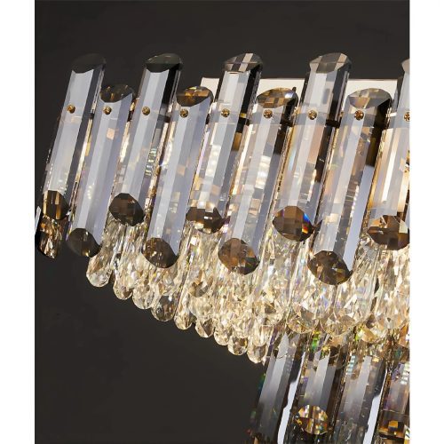 MIRODEMI Acciano Modern Rectangular Crystal LED Ceiling Light