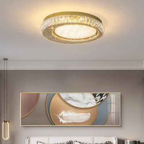 MIRODEMI Aci Castello Modern Round Crystal Ceiling Lamp