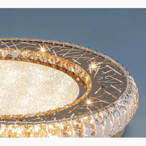 MIRODEMI Aci Castello Modern Round LED Crystal Ceiling Lamp Small Details