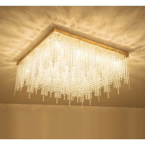 MIRODEMI Aci Catena Modern Square LED Ceiling Lamp Gold