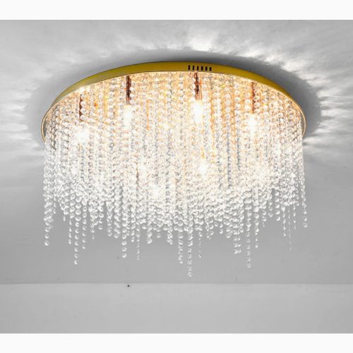 MIRODEMI Acireale Modern Drum LED Ceiling Light Chrome