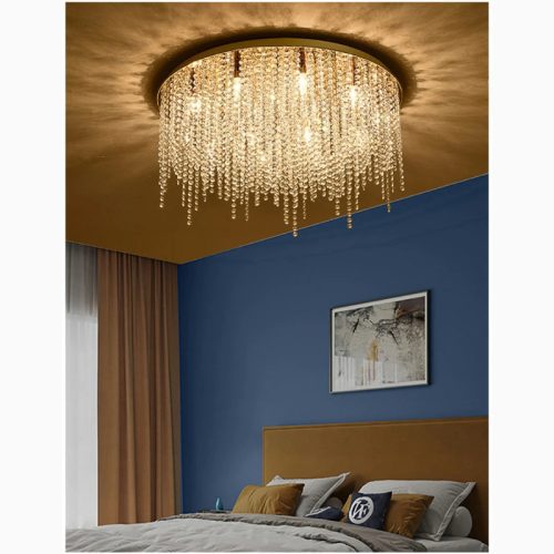 MIRODEMI Acireale Modern Drum LED Ceiling Light For Bedroom