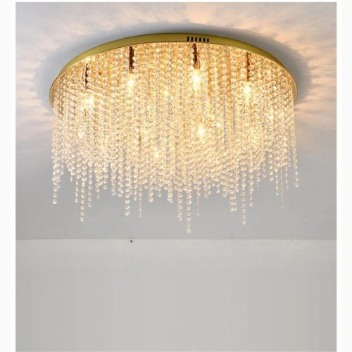 MIRODEMI Acireale Modern Drum LED Ceiling Light Gold