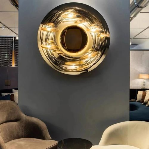 MIRODEMI Acquafredda Creative Gold Wall Lamp