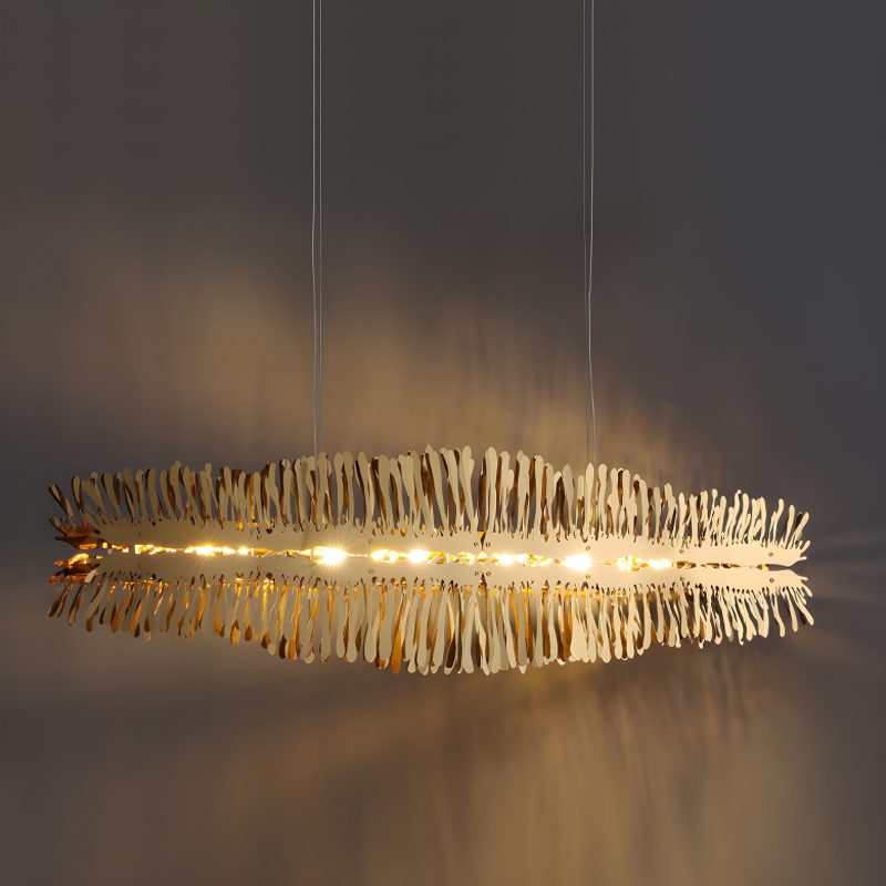 MIRODEMI Acquaviva delle Fonti Aesthetic Modern Creative Golden LED handelier for Dining Room