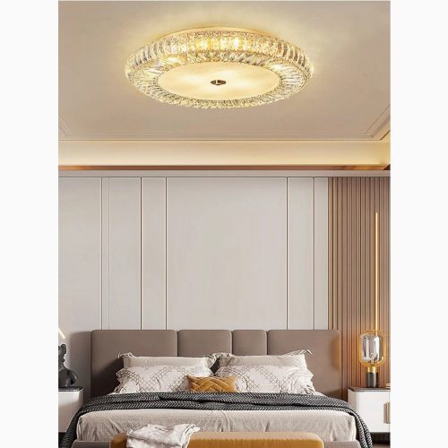 MIRODEMI Acqui Terme Modern Round LED Crystal Ceiling Chandelier