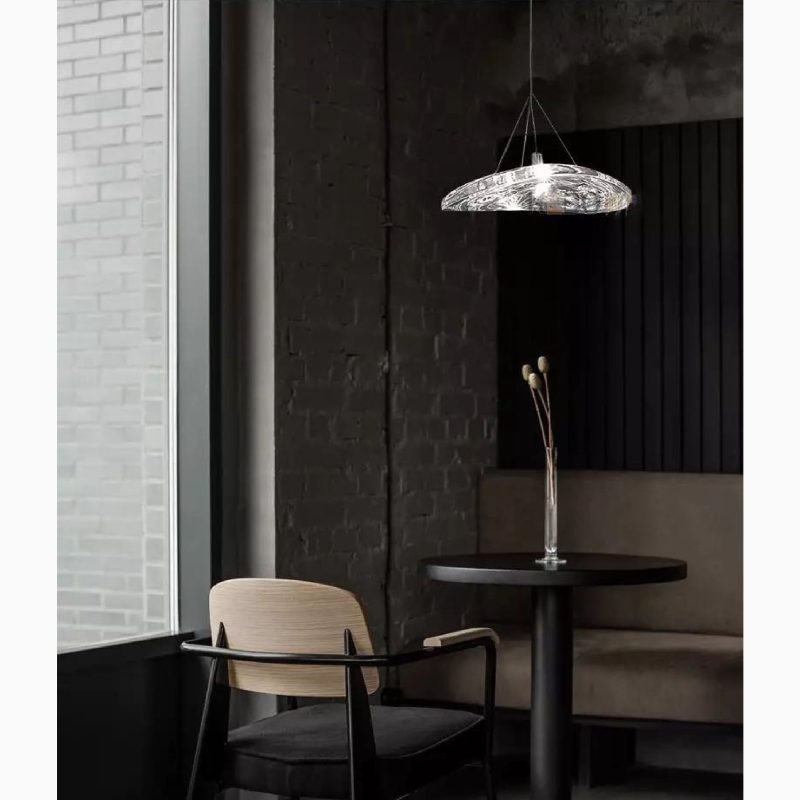 MIRODEMI® Adelboden | Silver Glass Stylish Chandelier For Dining Room