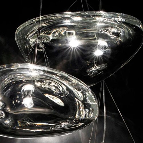 MIRODEMI Adelboden Italian New Design Luxury Silver Glass Light For Dining Room