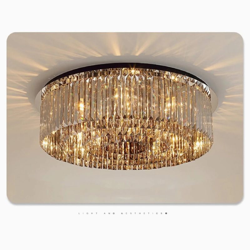 MIRODEMI® Adrano | Smoky Gray Crystal Chandelier light