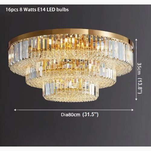 MIRODEMI Affi Contemporary Crystal Ceiling Lamp