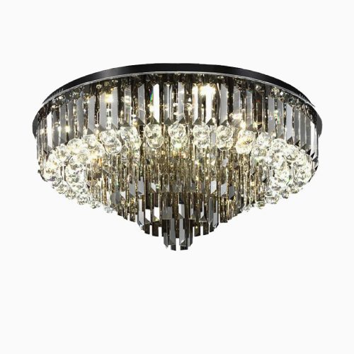 MIRODEMI Africo Round Modern Black Ceiling Light