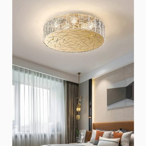 MIRODEMI Agazzano Round Gold Chandelier For Living Room