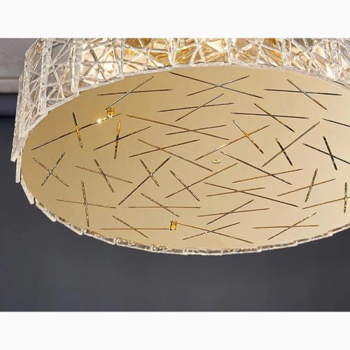 MIRODEMI Agazzano Round Gold Chandelier For Living Room Details