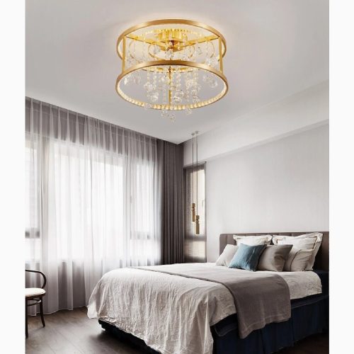 MIRODEMI® Agliano Terme | Copper Modern Crystal Hanging Chandelier