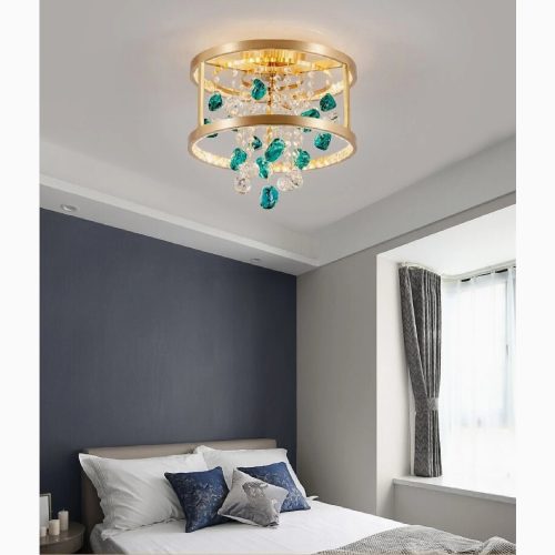 MIRODEMI® Agliano Terme | Copper Modern Crystal Led  Chandelier