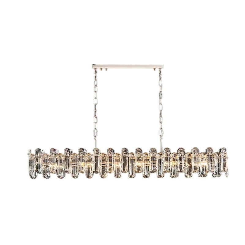 MIRODEMI Agnana Calabra Creative Rectangle rystal Ceiling LED Chandelier for Home