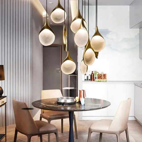 MIRODEMI Agordo Pearl Design Pendant Light Fixture for Dining Room