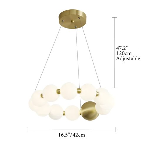 MIRODEMI Agosta Luxury Ring Design Pearl Chandelier For Cafe