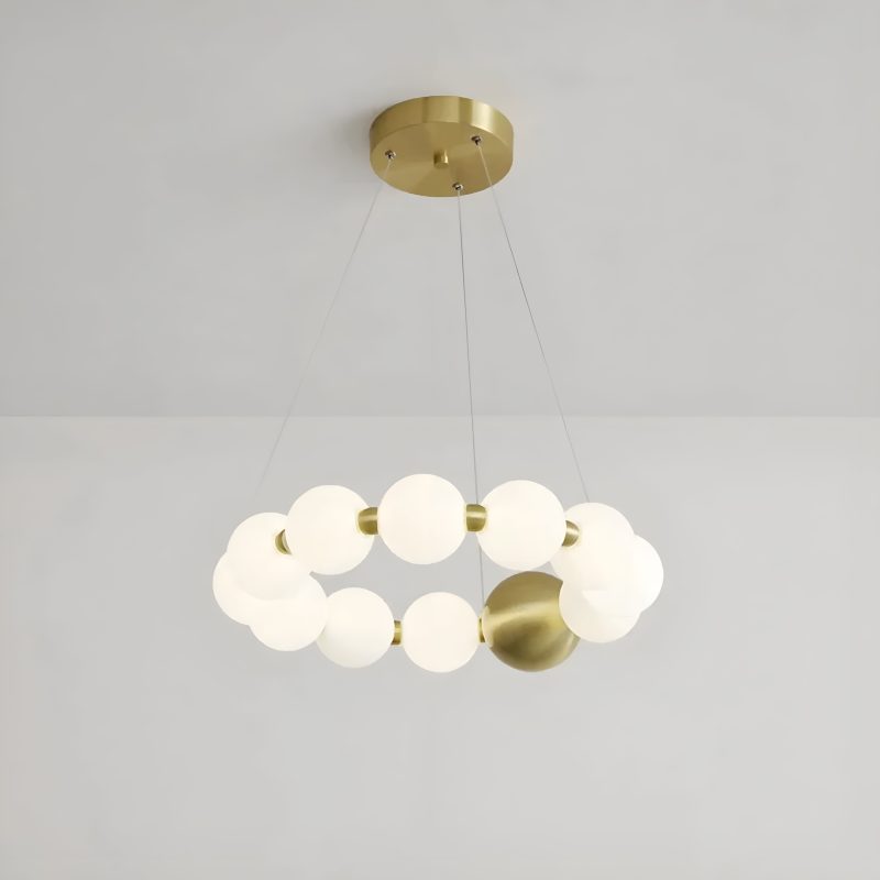 MIRODEMI Agosta Luxury Ring Design Pearl Chandelier for Nordic Design Home