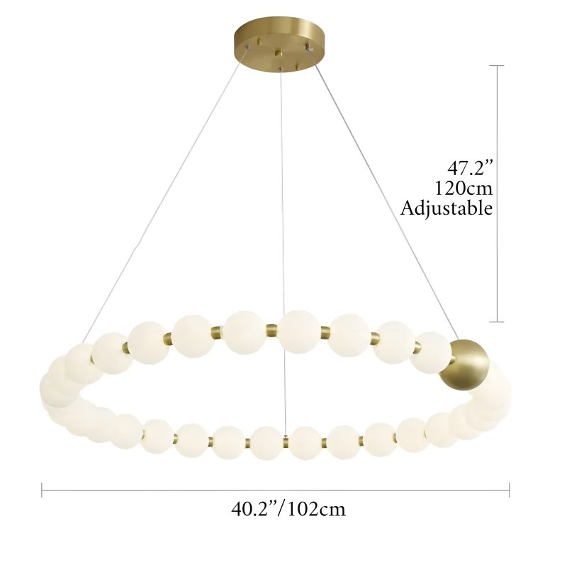 MIRODEMI Agosta Luxury Ring Design Pearl Pendant Chandelier for Kitchen Island