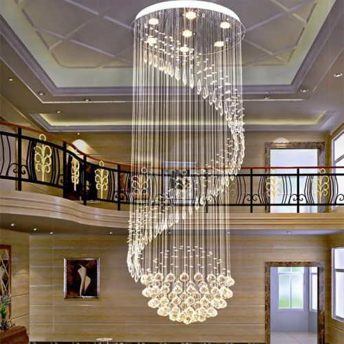 MIRODEMI Agrate Brianza Elegant Cascading Glass Chandelier