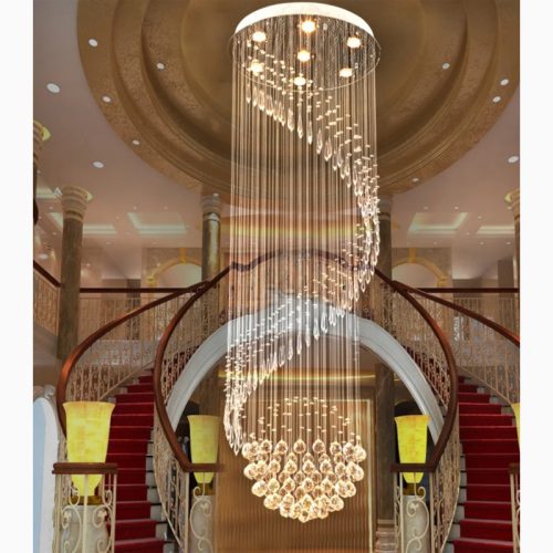 MIRODEMI Agrate Brianza Luxury Cascading Glass Chandelier