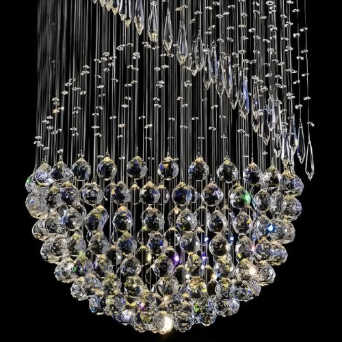 MIRODEMI Agrate Brianza Luxury Elegant Cascading Glass Chandelier Details